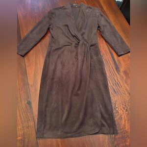 J. McLaughlin Rich Brown Long Sleeve Dress